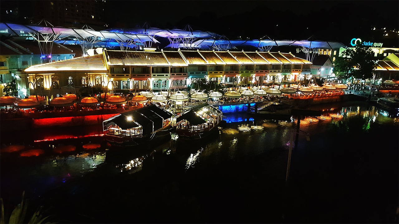 riverside clarke quay singapore free photo