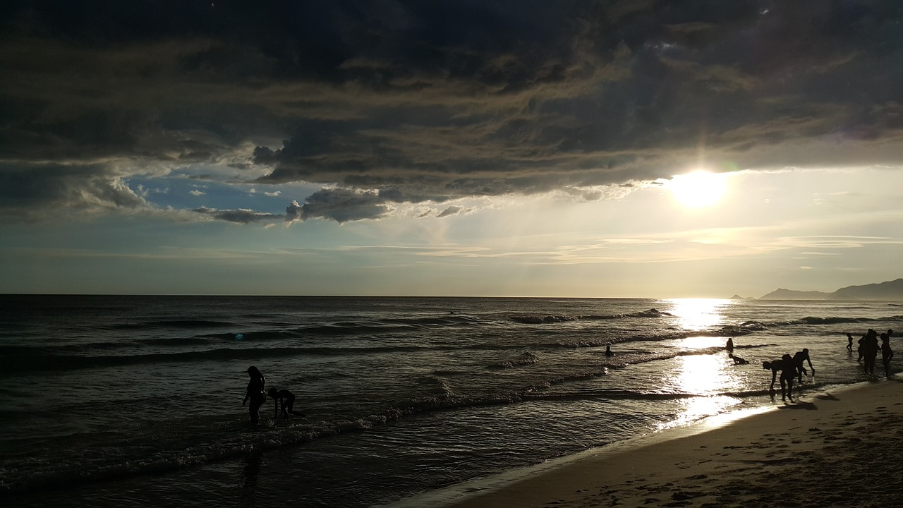 sunset rio de janeiro bar free photo