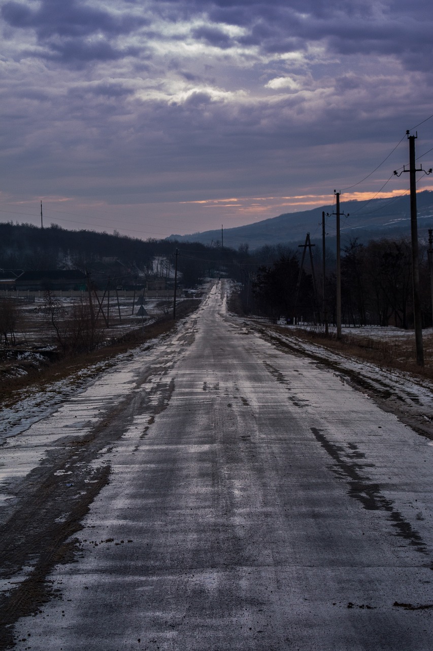 road gloomy sad free photo