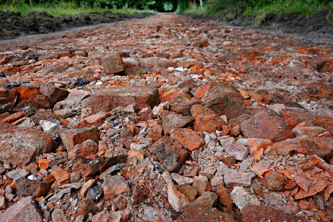 road rubble stones free photo
