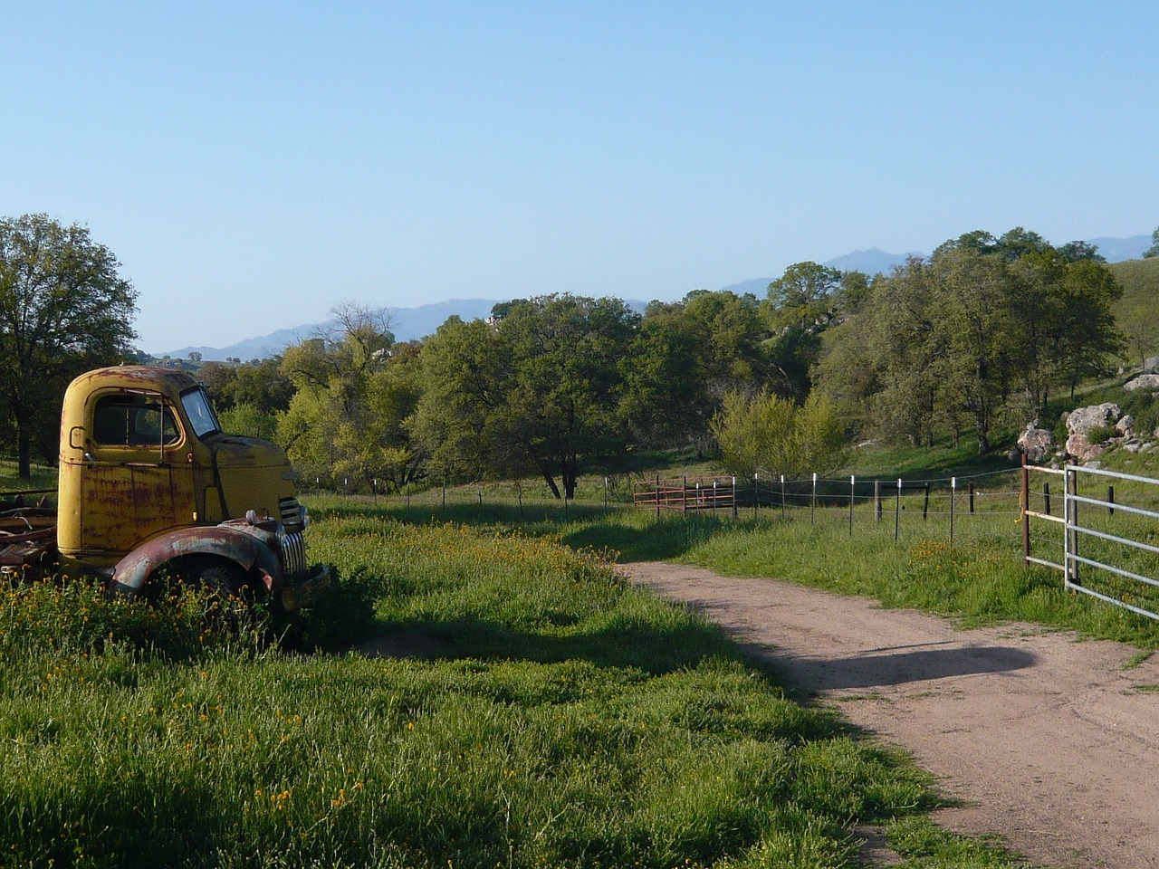 road ranch truck free photo