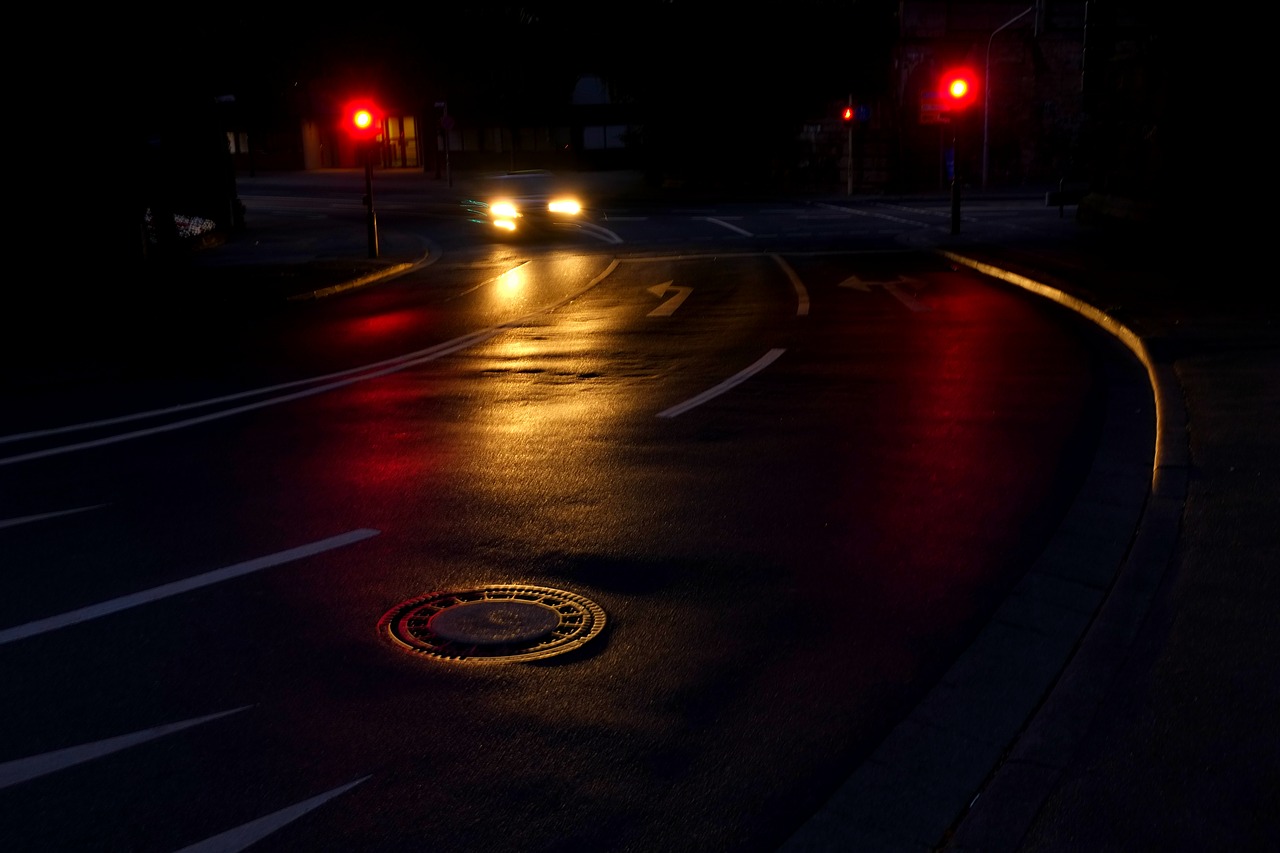 road night light free photo