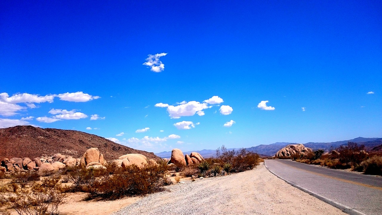 road stones sky free photo