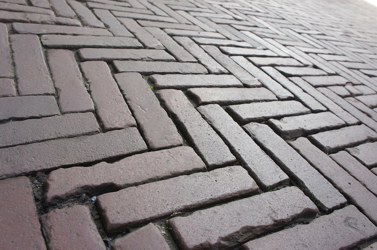road paving stones mosaic free photo