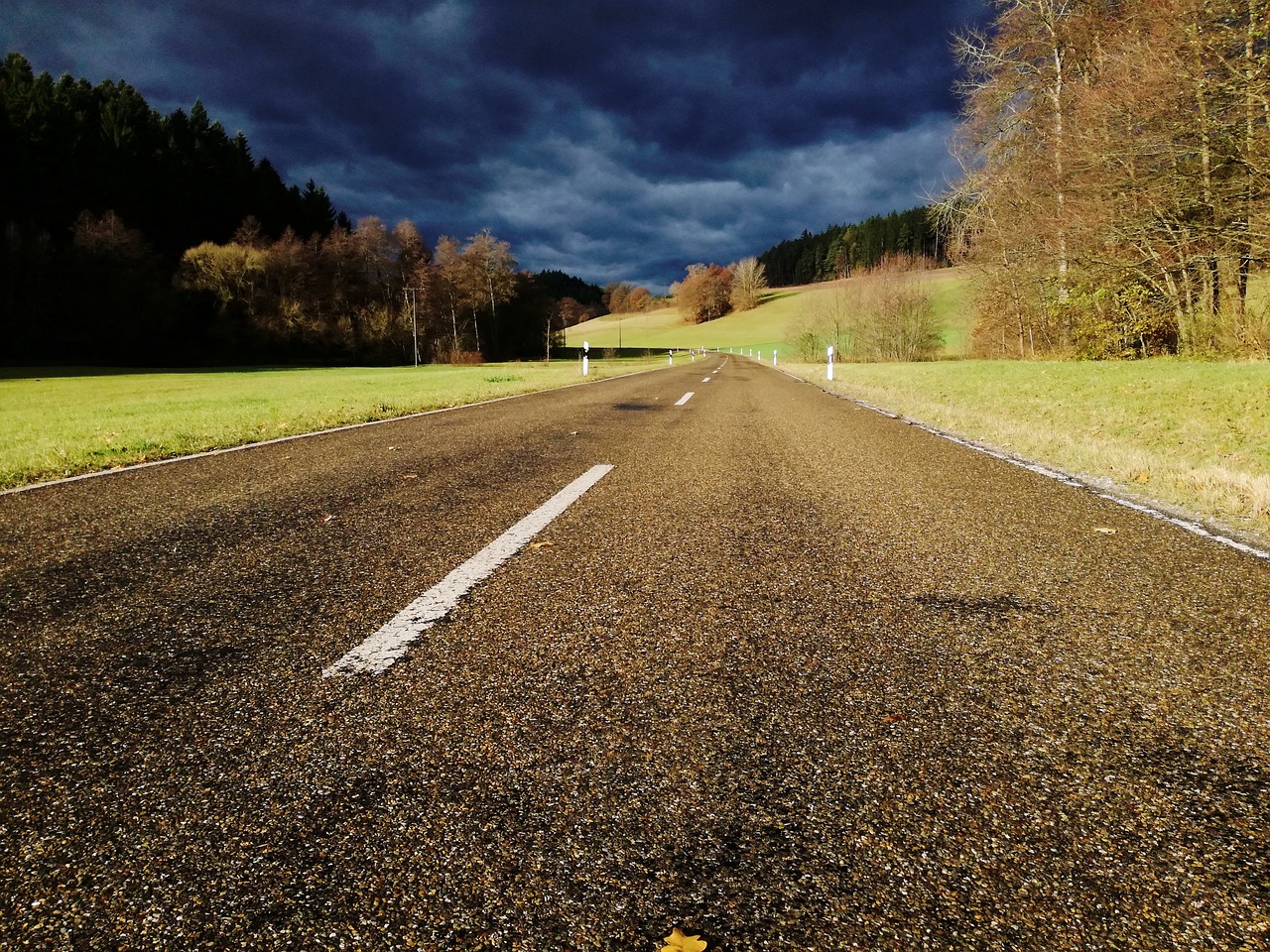 road clouds nature free photo