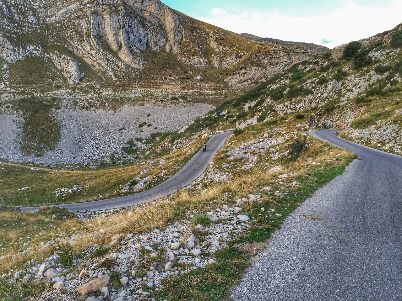 road mountain motorcycle free photo