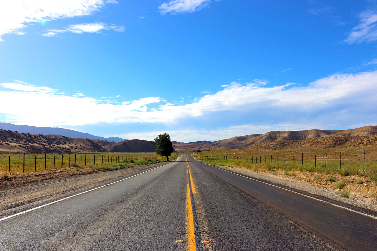 road sky car road free photo