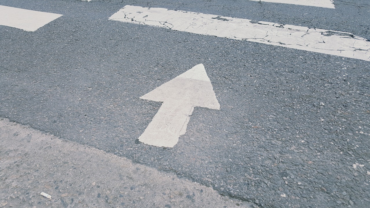 road pedestrian crossing arrow free photo