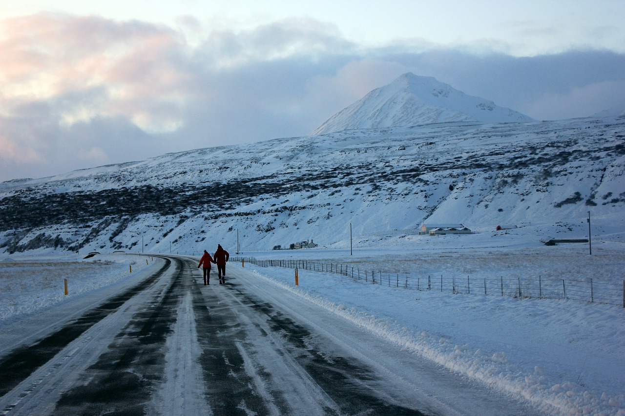 road mountain people free photo