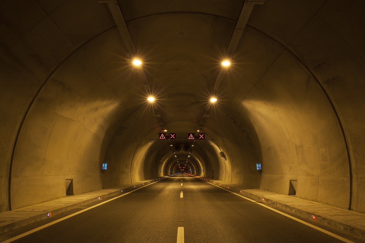 road tunnel city free photo
