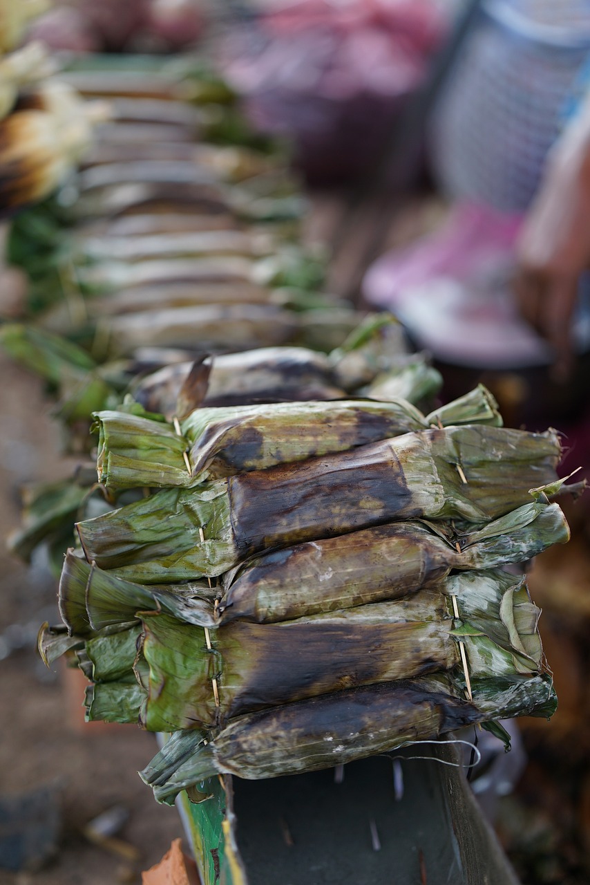 road banana leaves vegan free photo