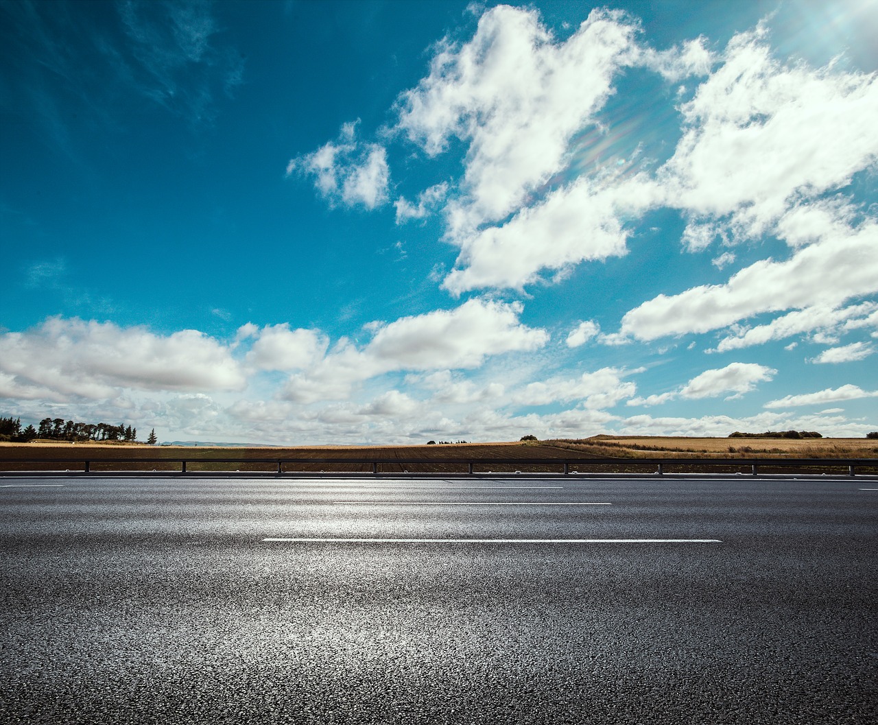 road sky blue free photo