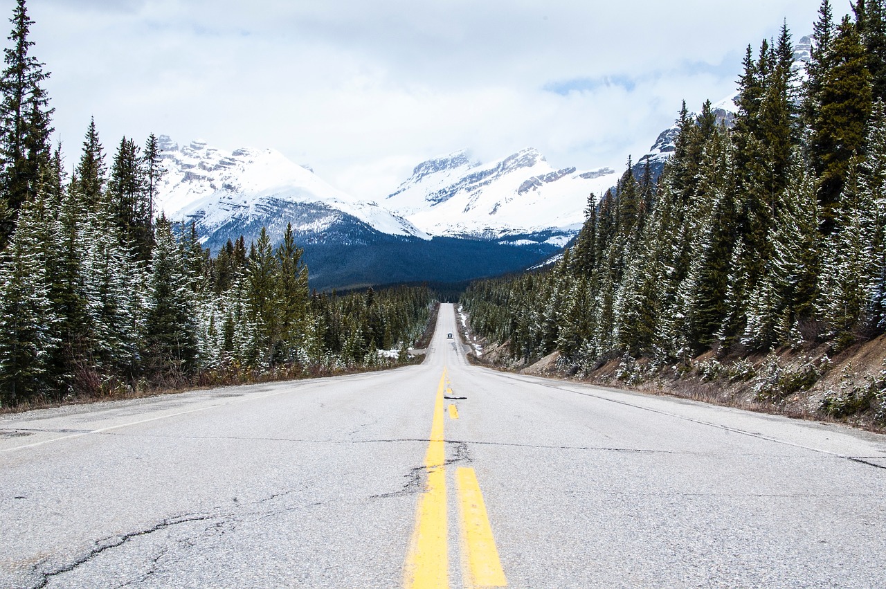 road path mountain free photo