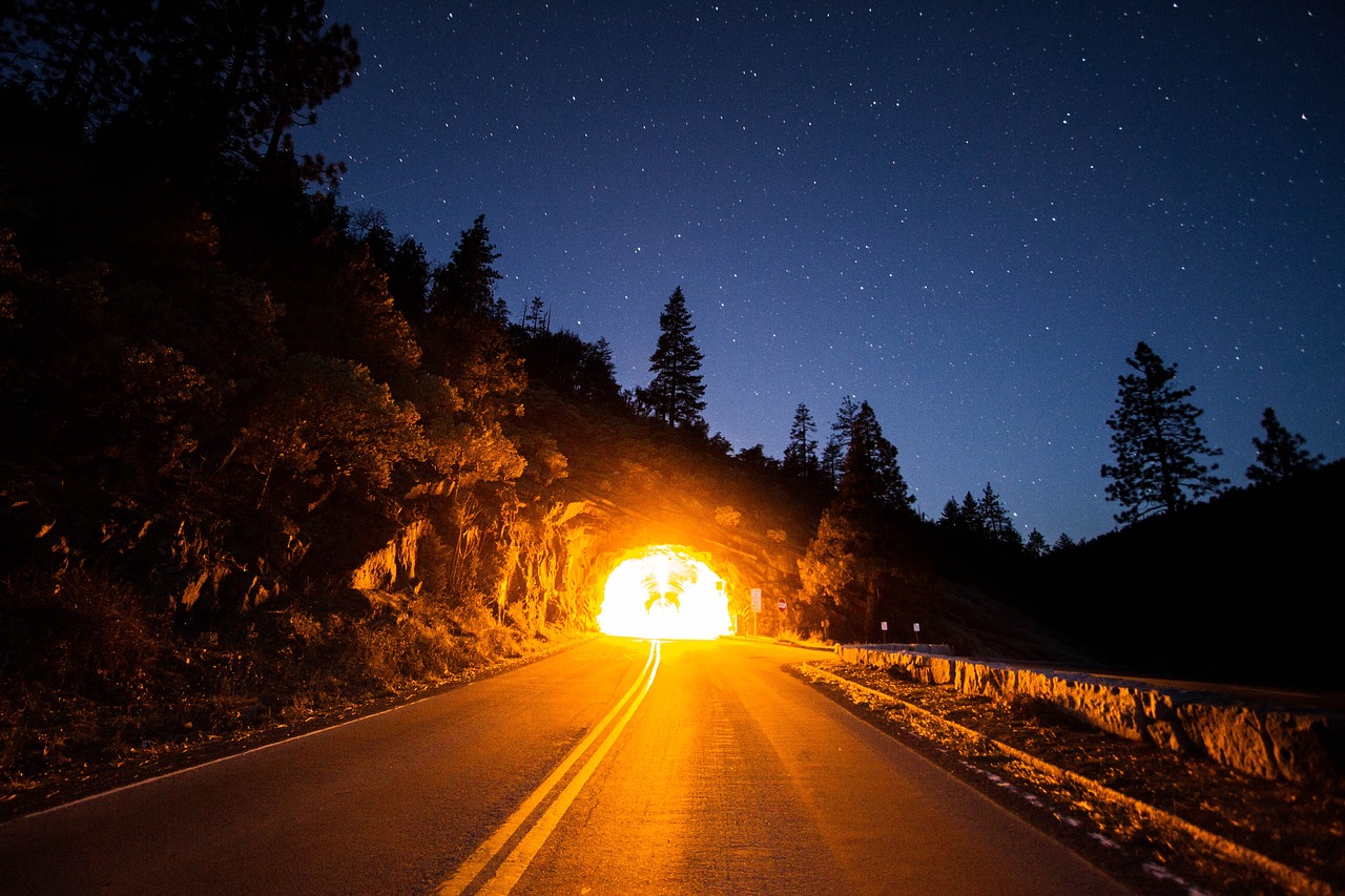 road travel tunnel free photo