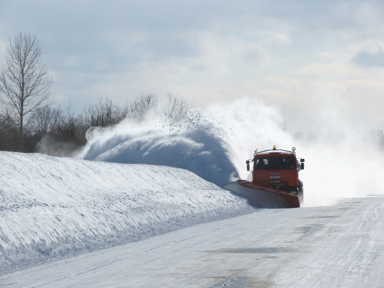 road cleaning blizzard free photo