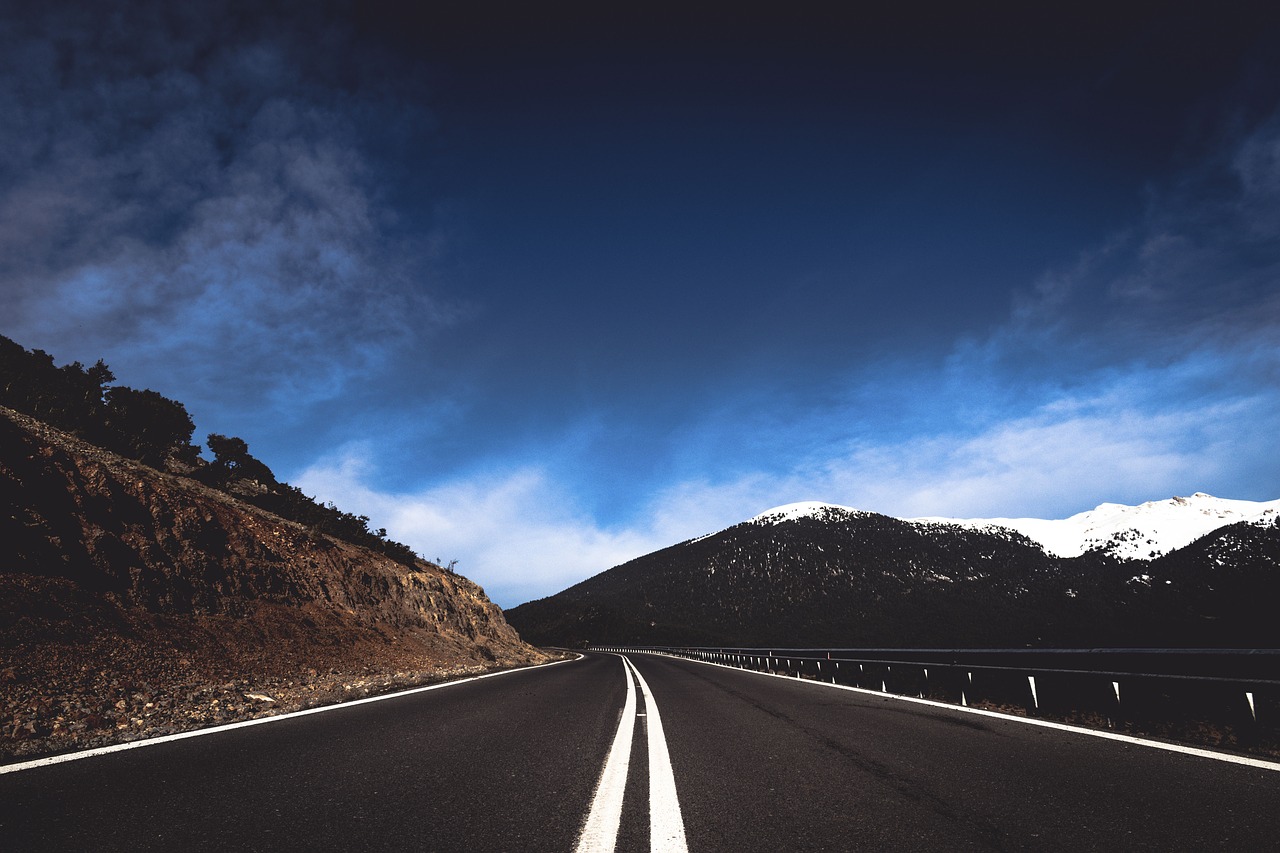 road path mountain free photo