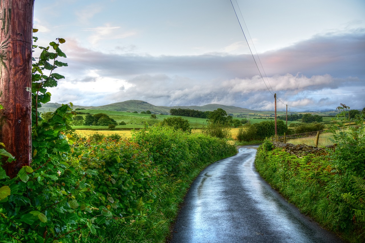 road hills landscape free photo