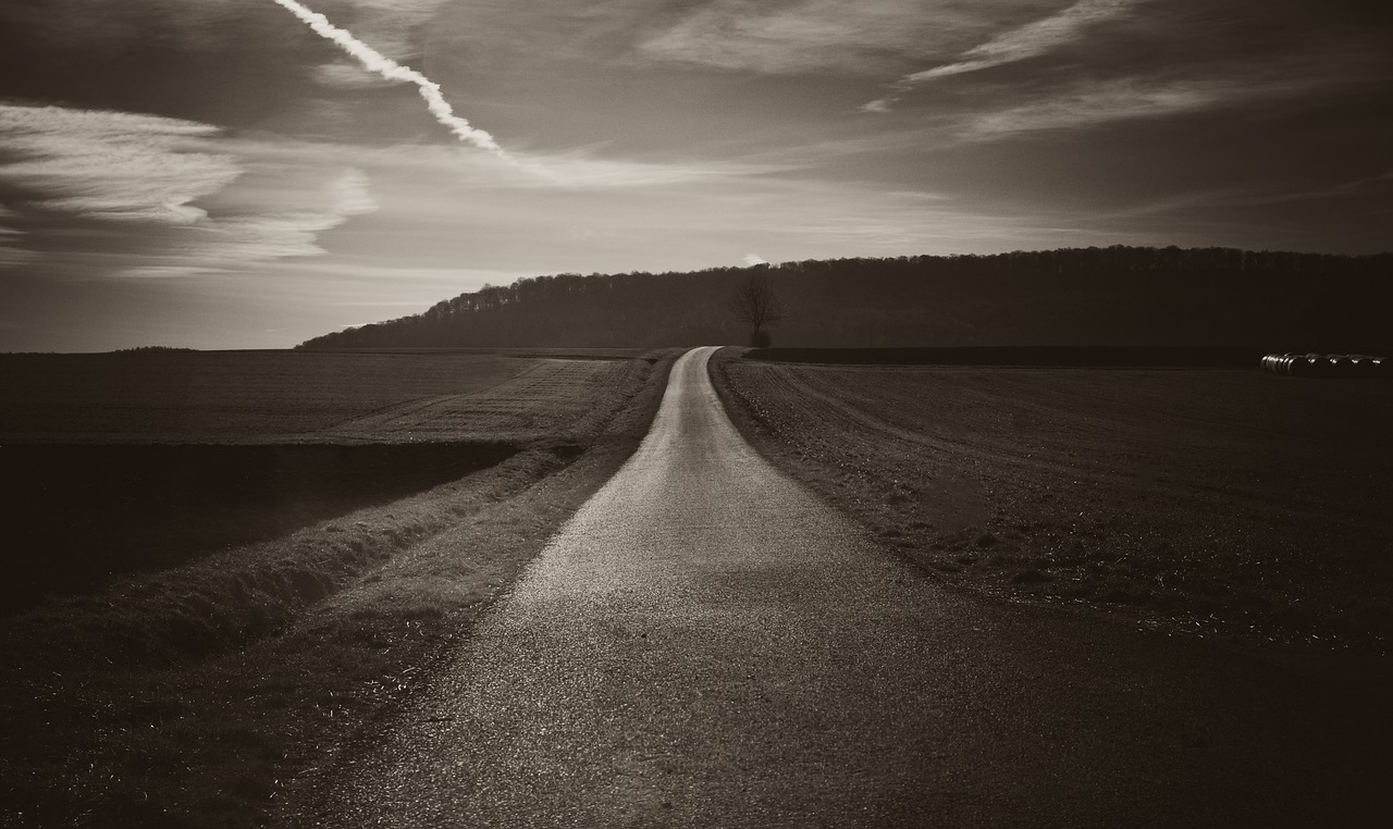 road sepia panorama free photo