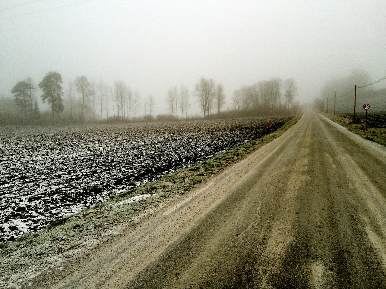 road landscape foggy free photo