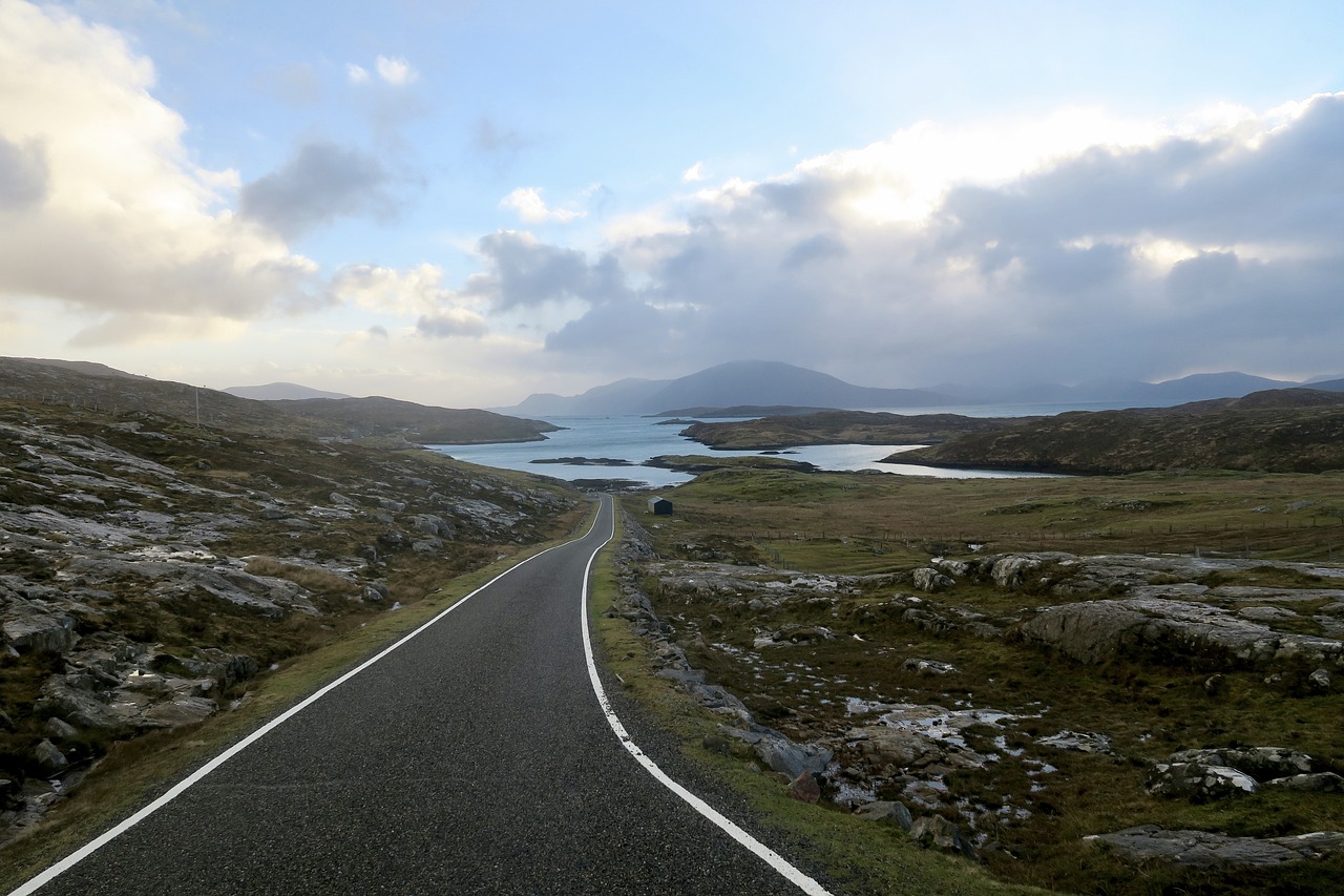 road sky cloud free photo