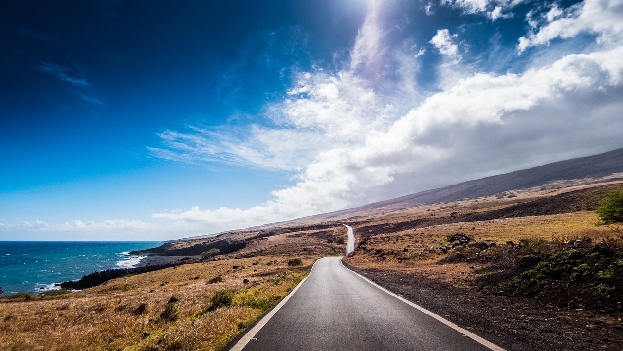 road  maui  landscape free photo