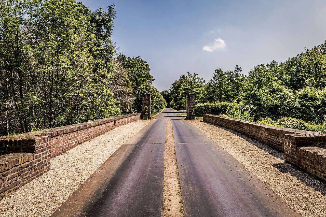 road  castle  landscape free photo