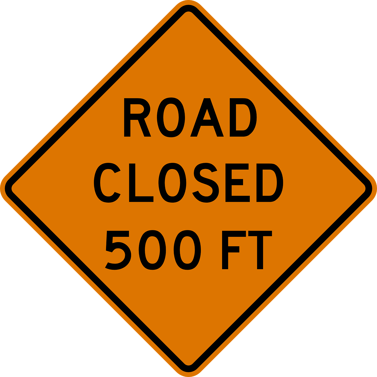 road closed sign free photo