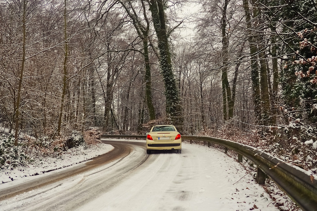 road  winter  snow free photo