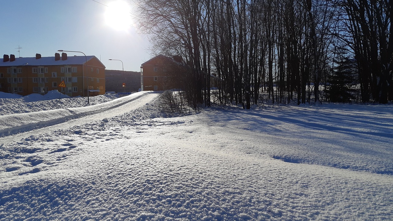 road  solar  winter free photo