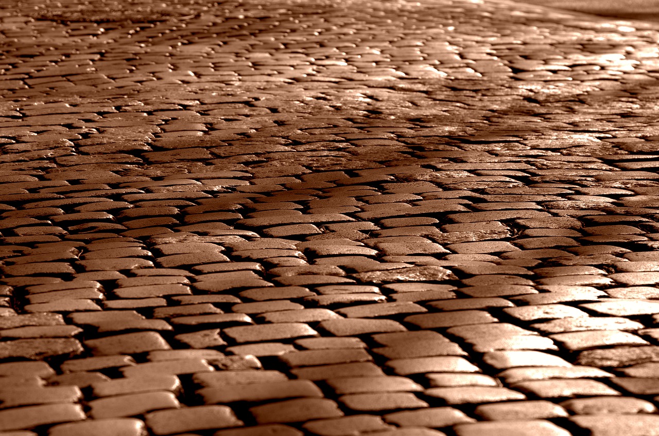 road  paving stones  cobblestones free photo