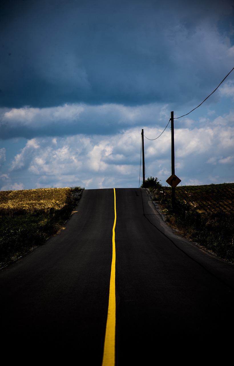 road line yellow free photo