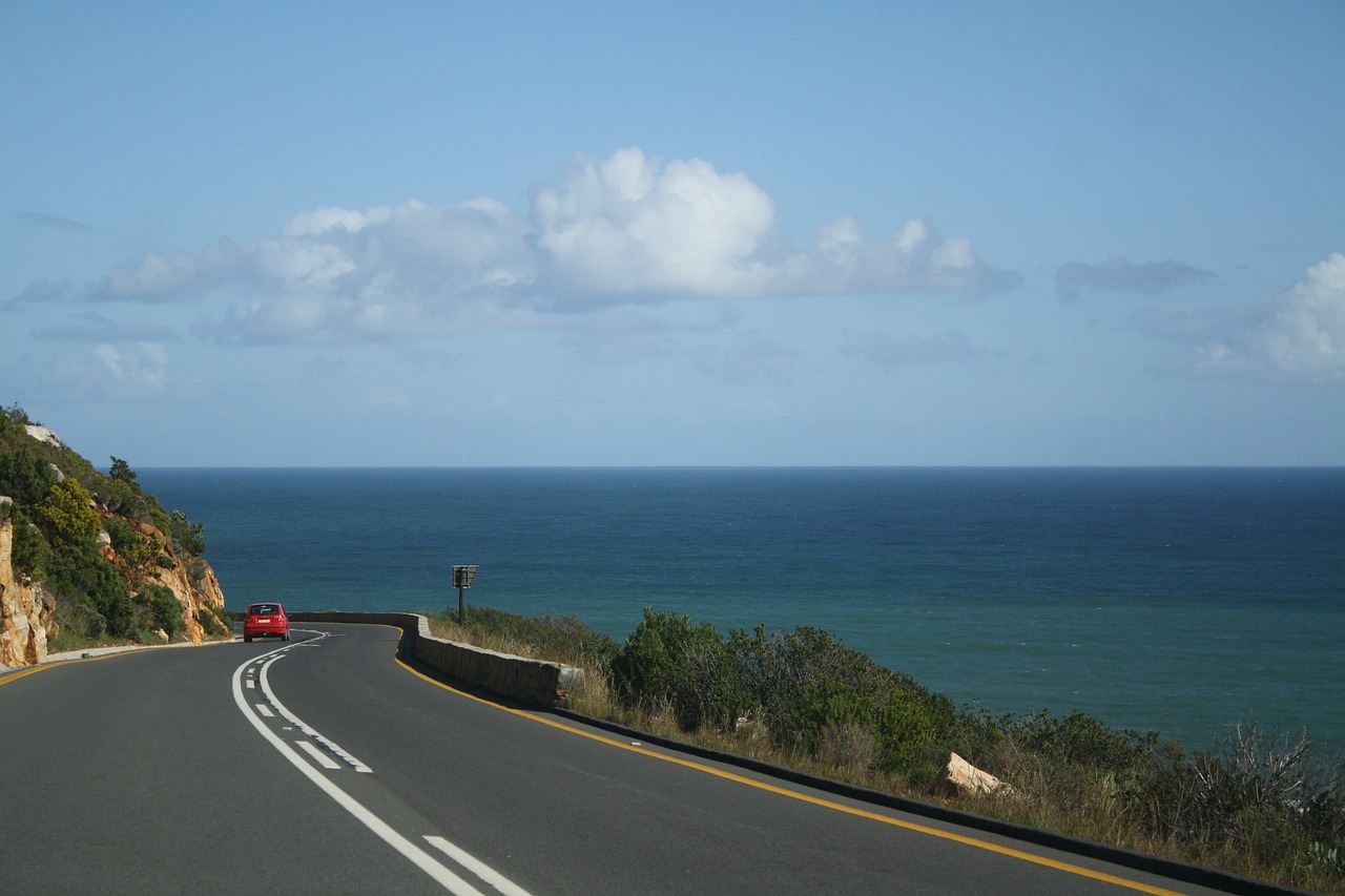 road coast ocean free photo