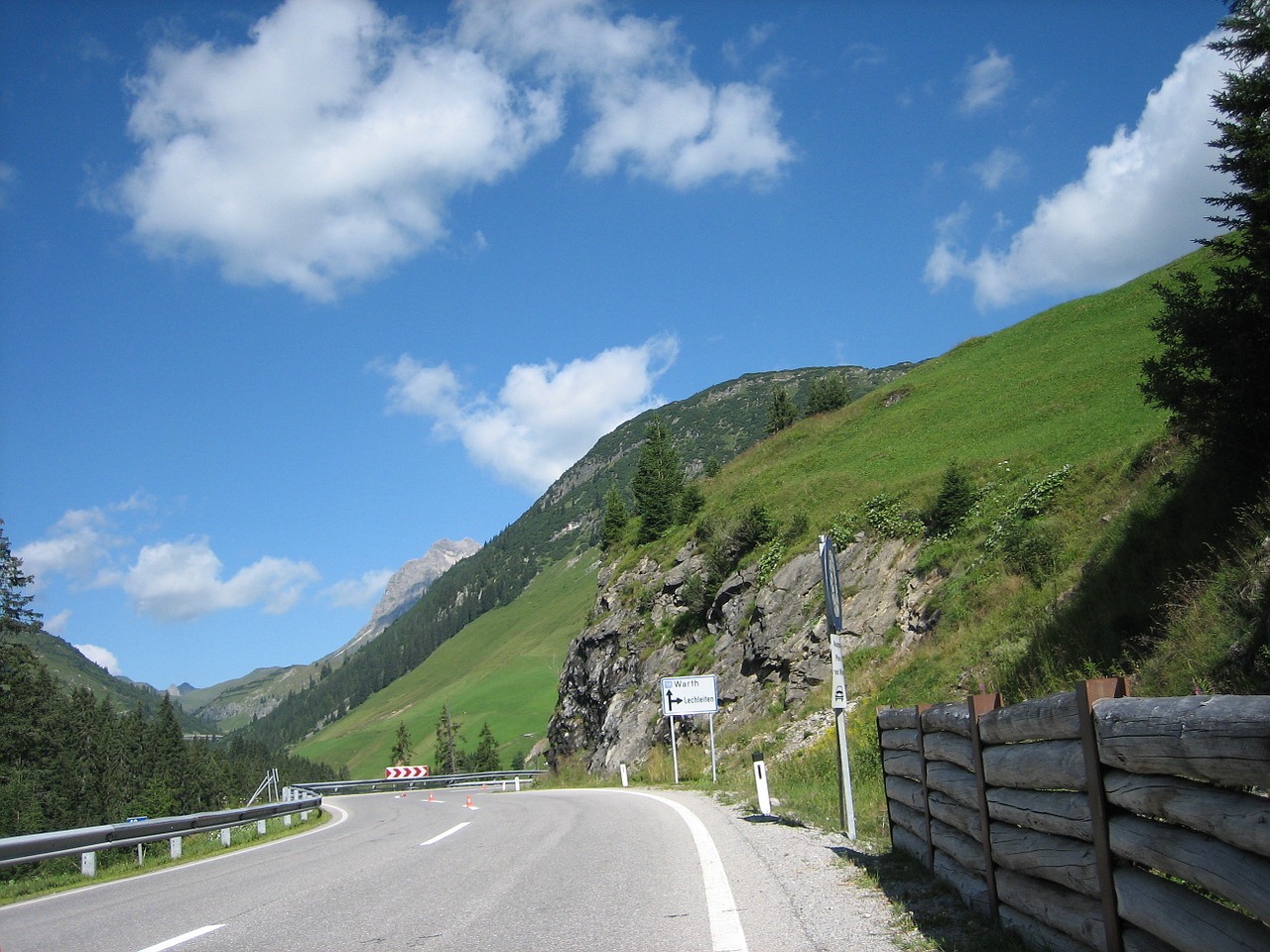 road alpine mountain free photo