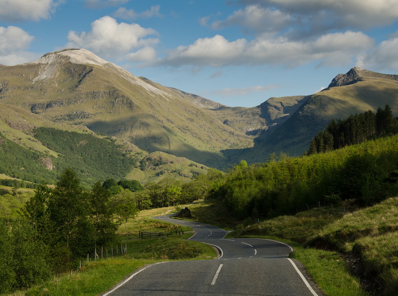 road mountains landscape free photo