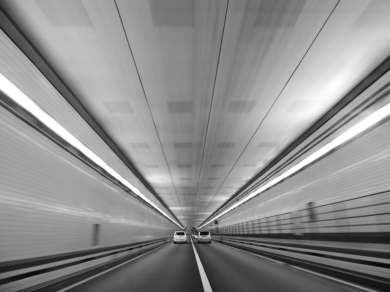 road tunnel cars free photo