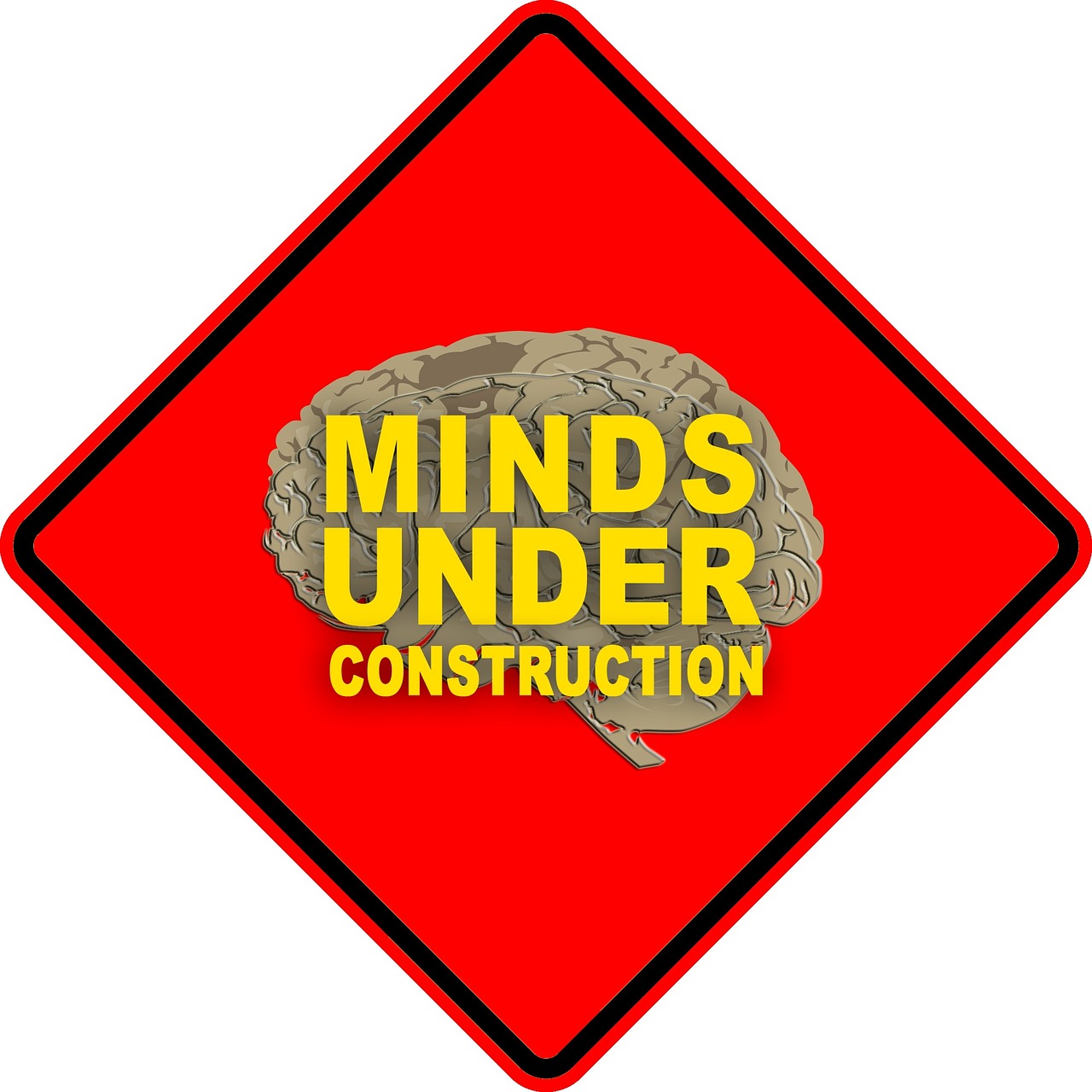 road sign brain mind free photo