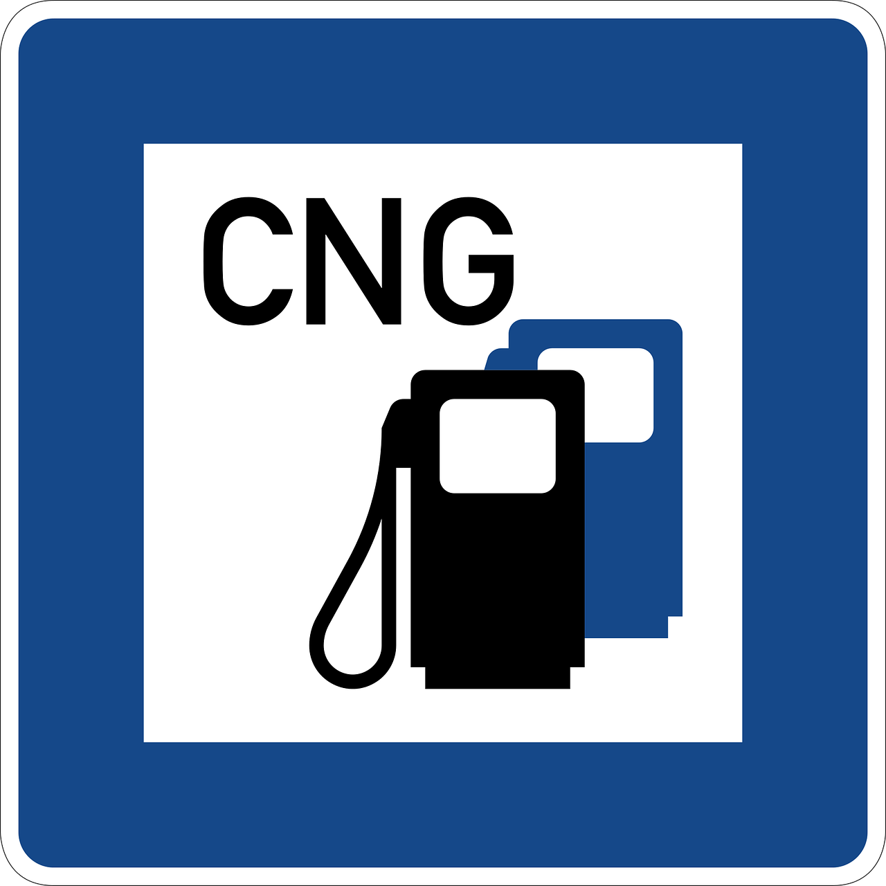 road sign cng gas and service station free photo