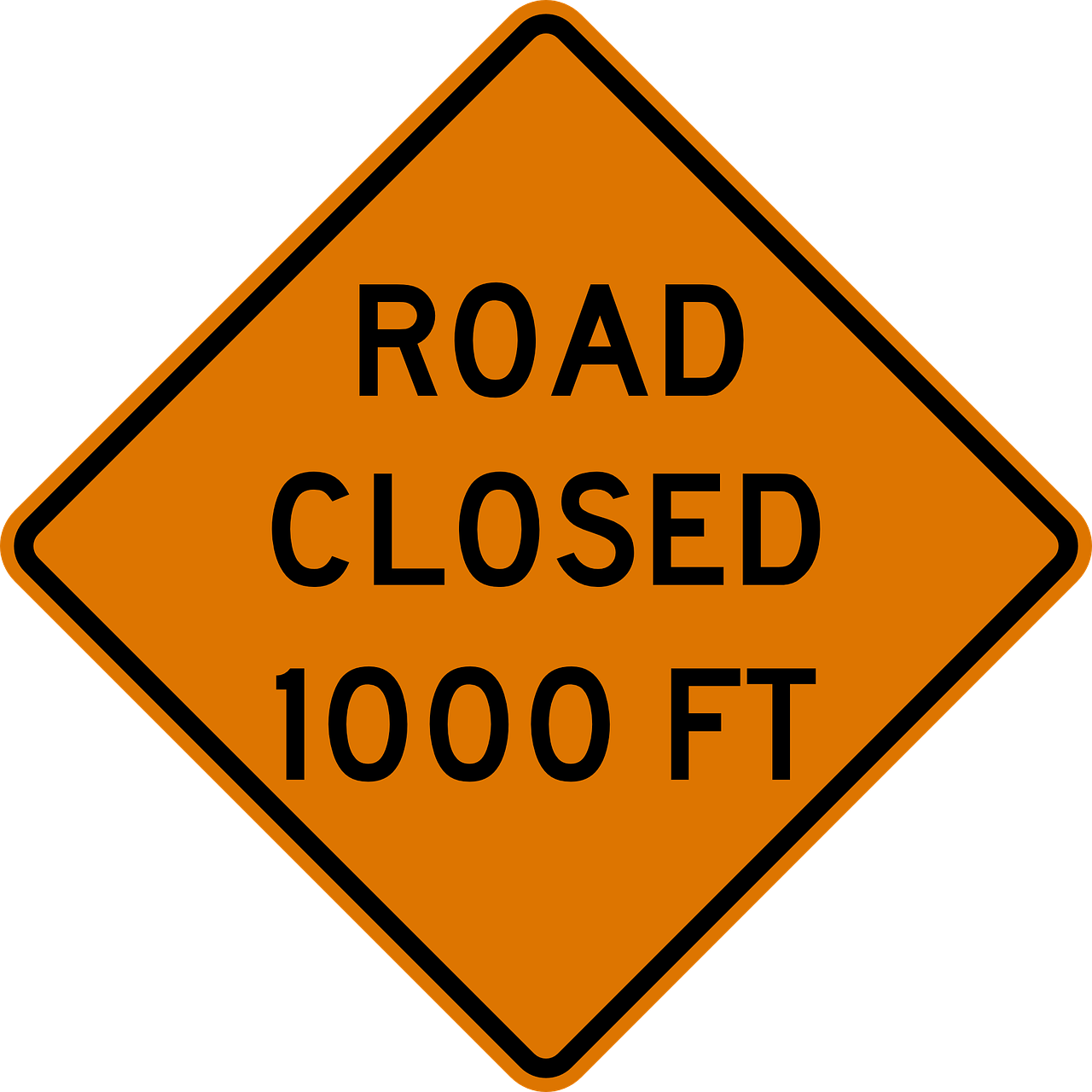 road sign road closed free photo