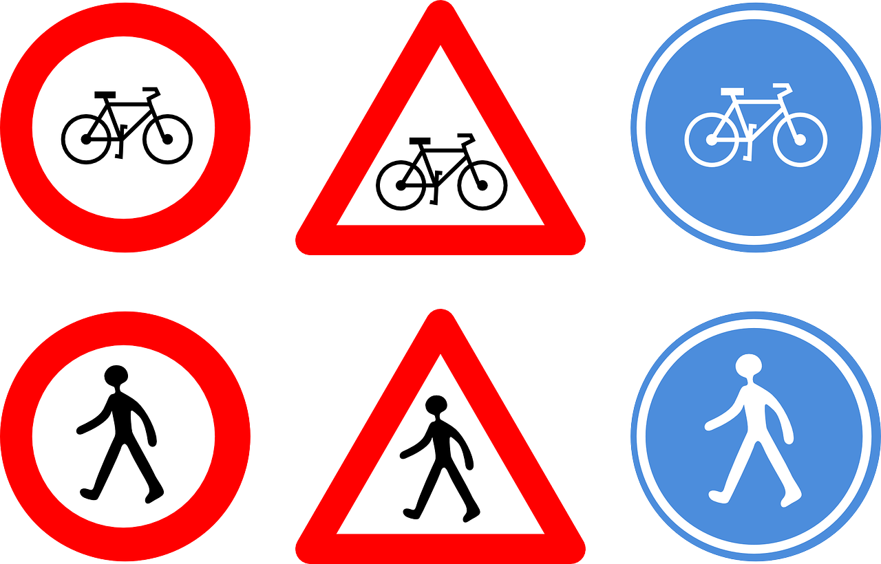 road signs bicycle cycle free photo