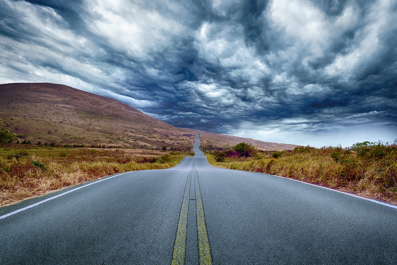 road to nowhere landscape travel free photo