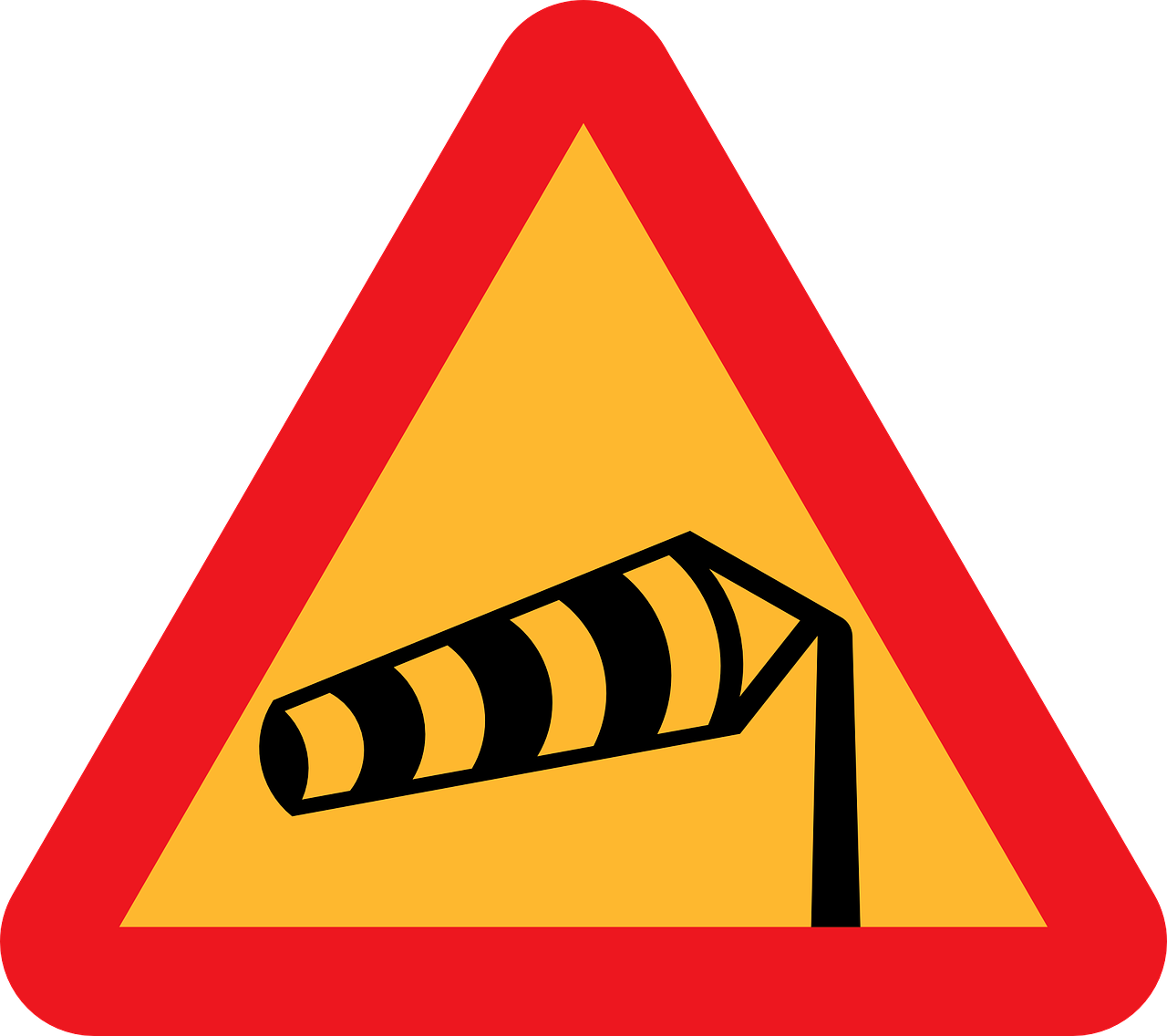 roadsigns warning sign windsock free photo
