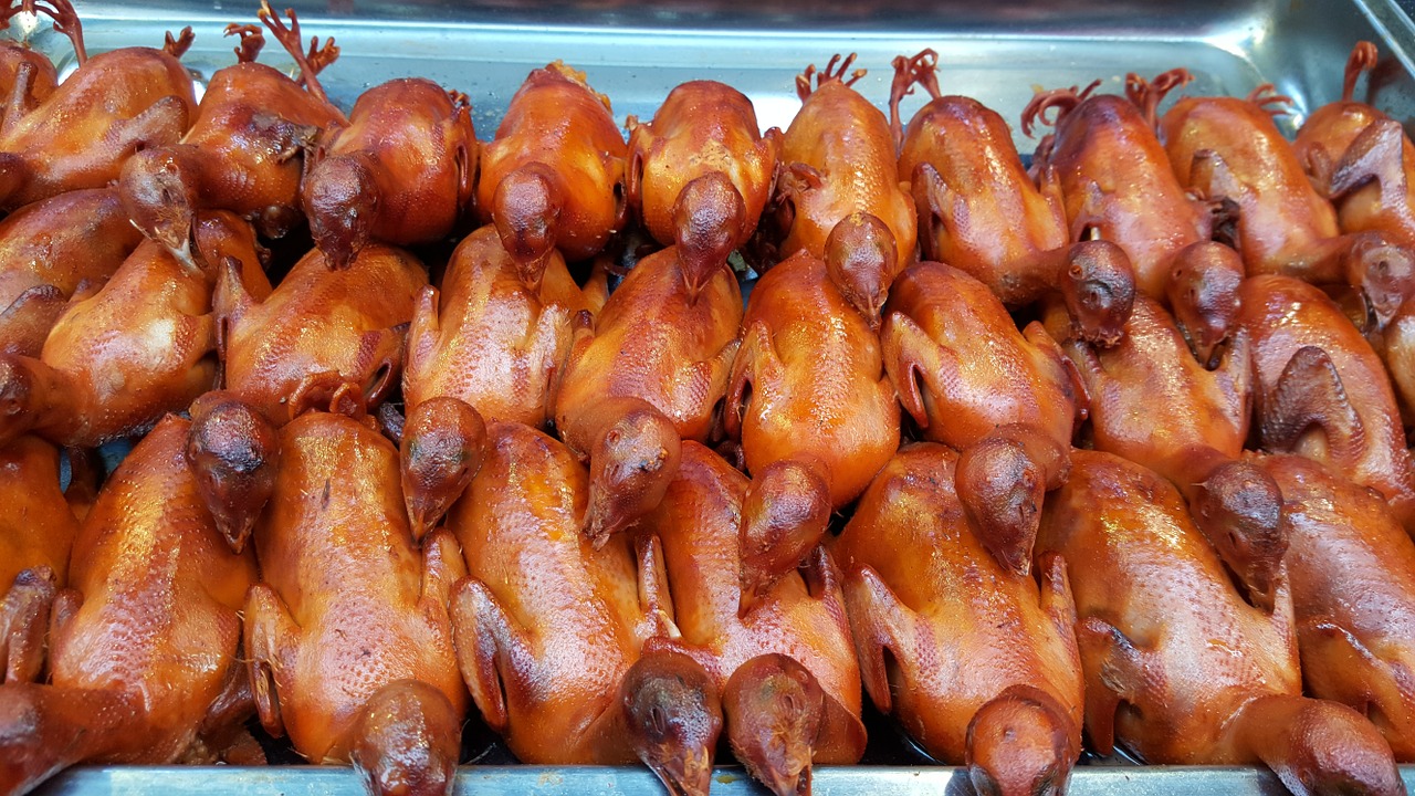 roasted chicken grilled chicken street food free photo