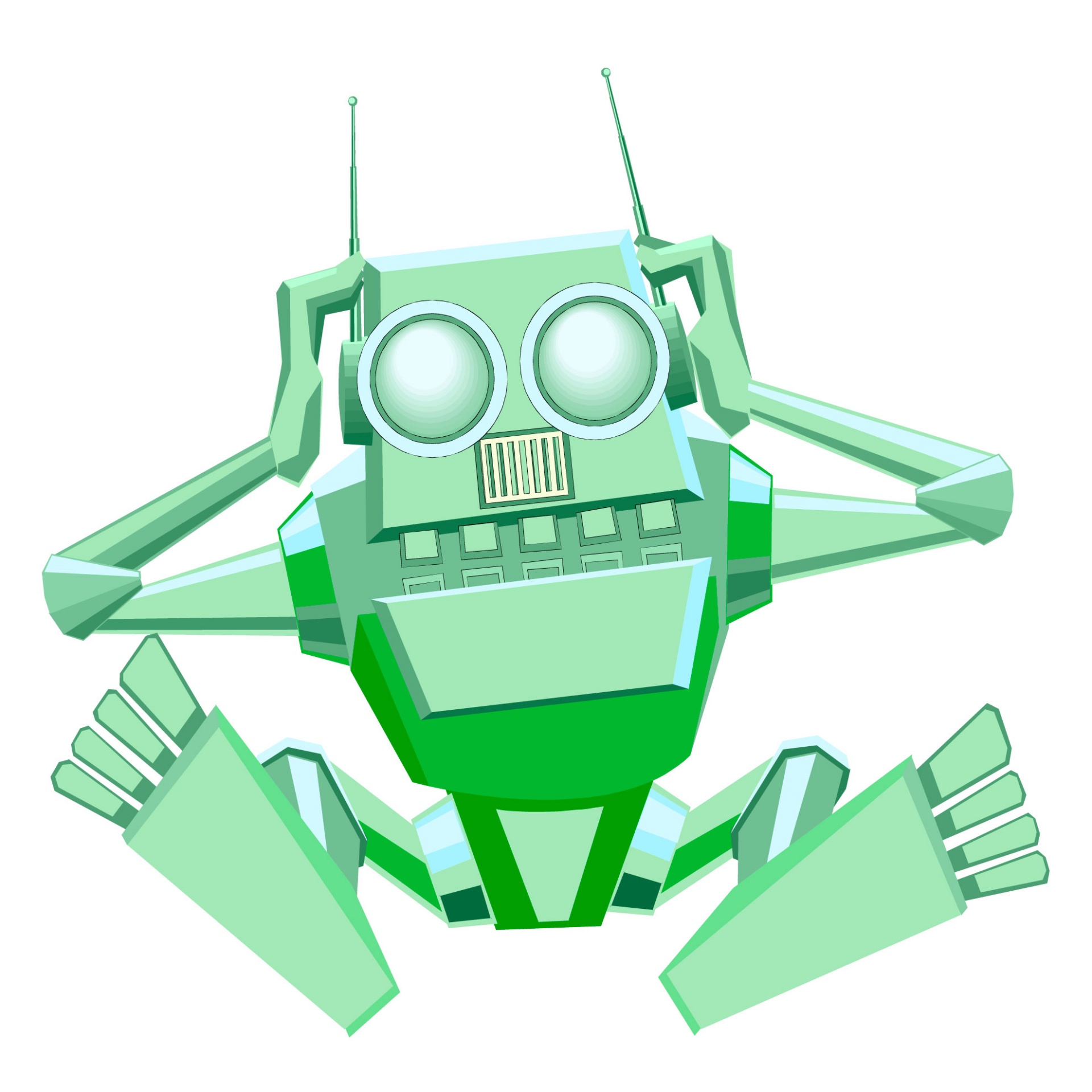 robot omg green free photo