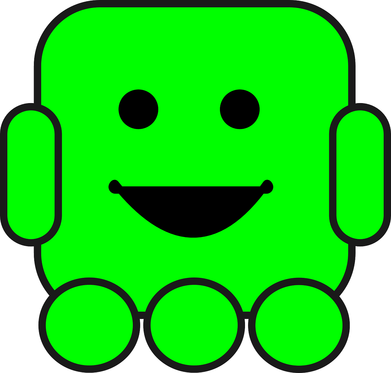 robot green android free photo