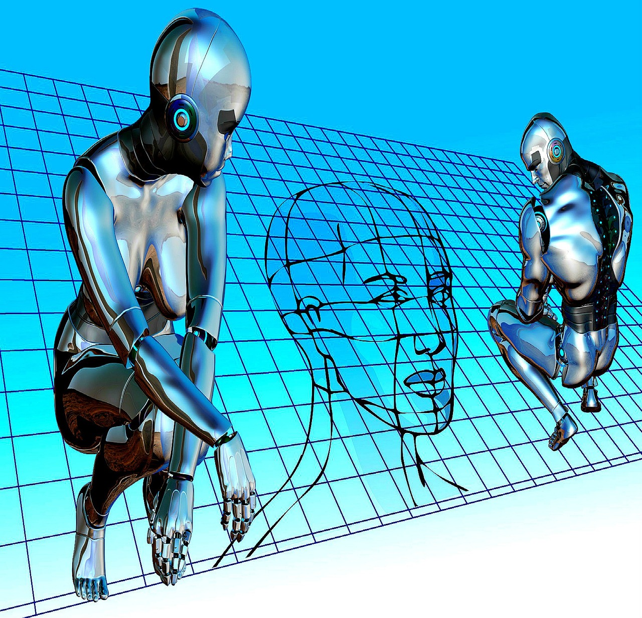 robots cyborgs digital free photo