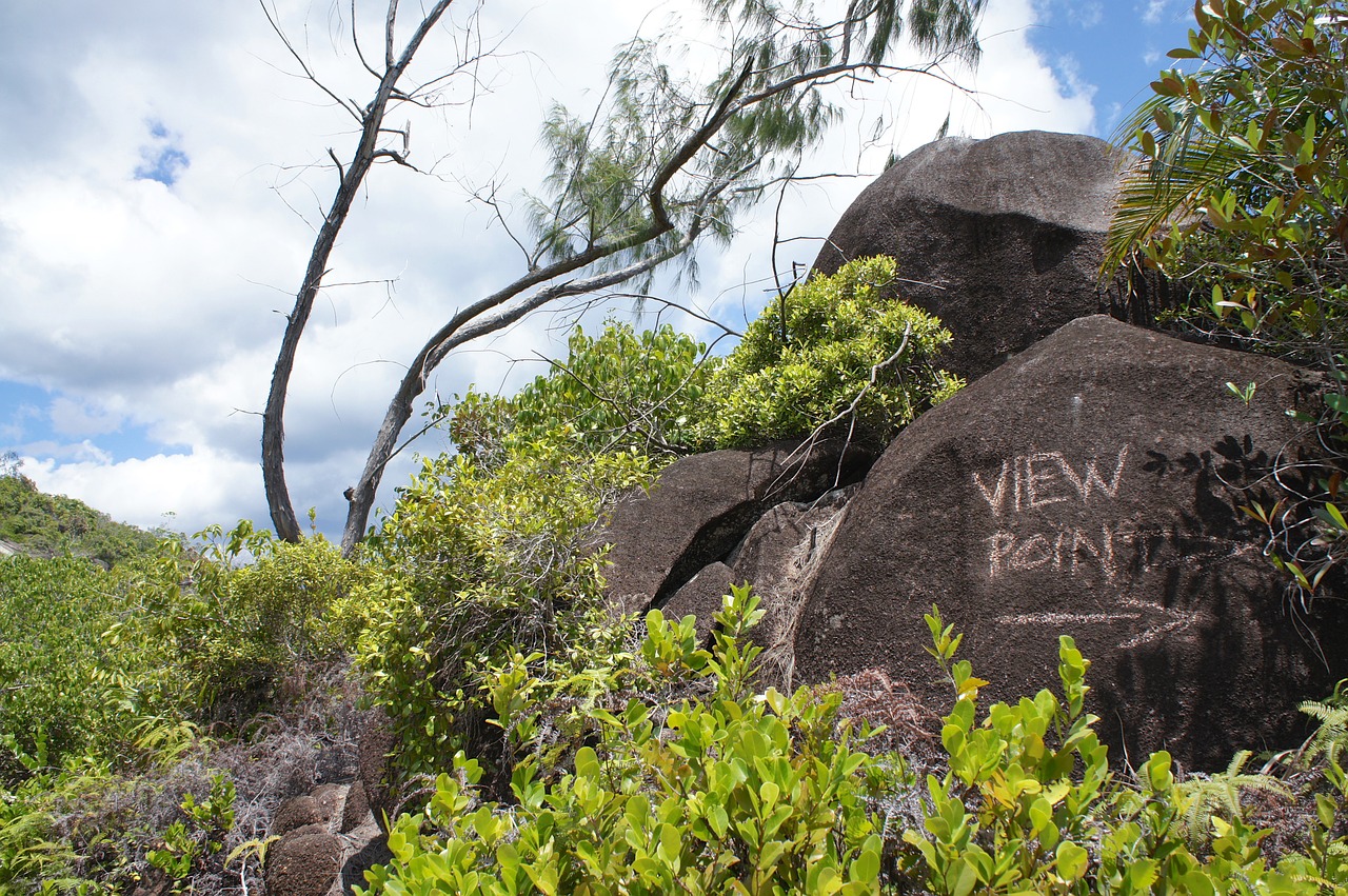 rock landscape seychelles free photo