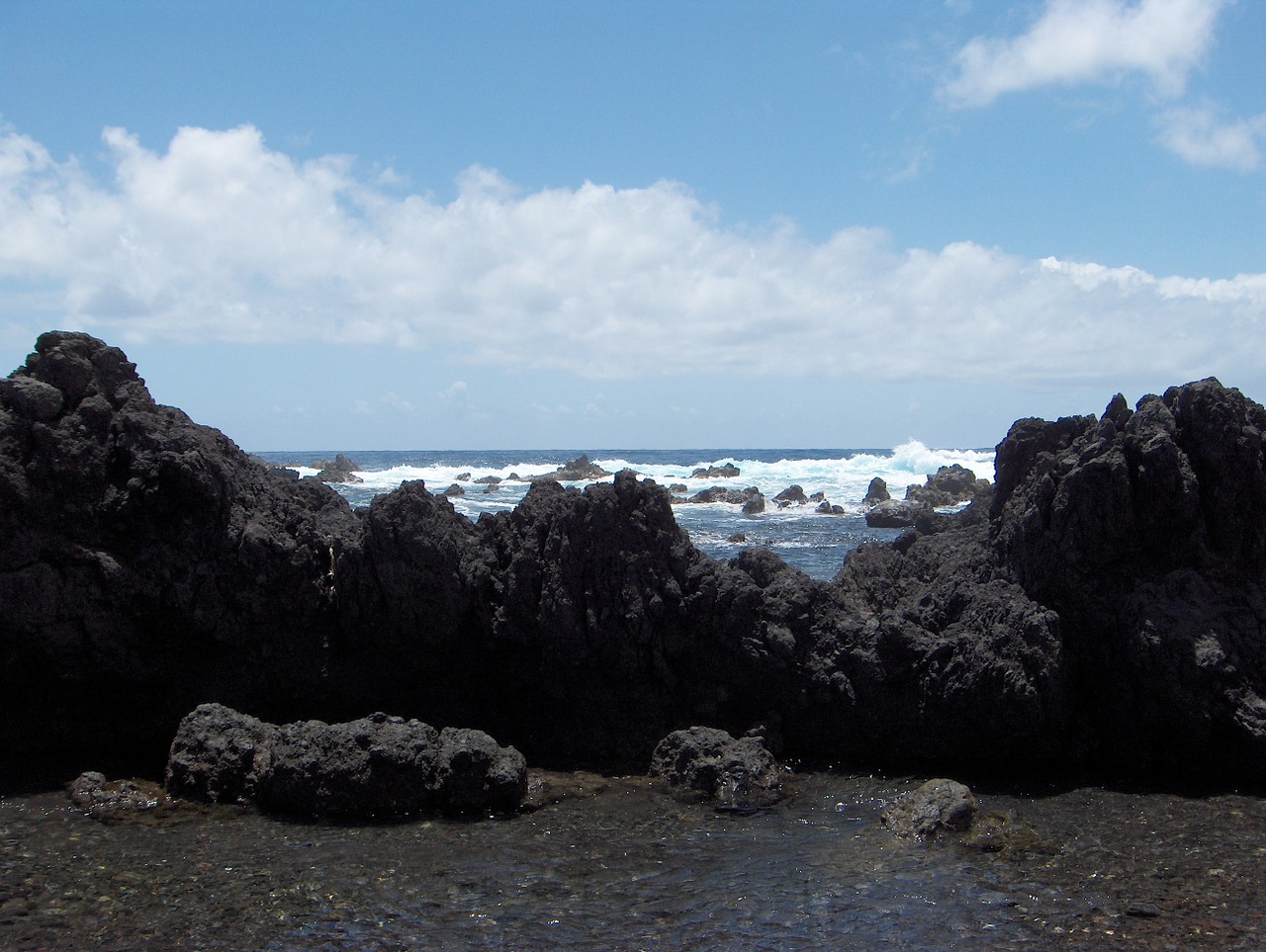 rock lava rock hawaii free photo