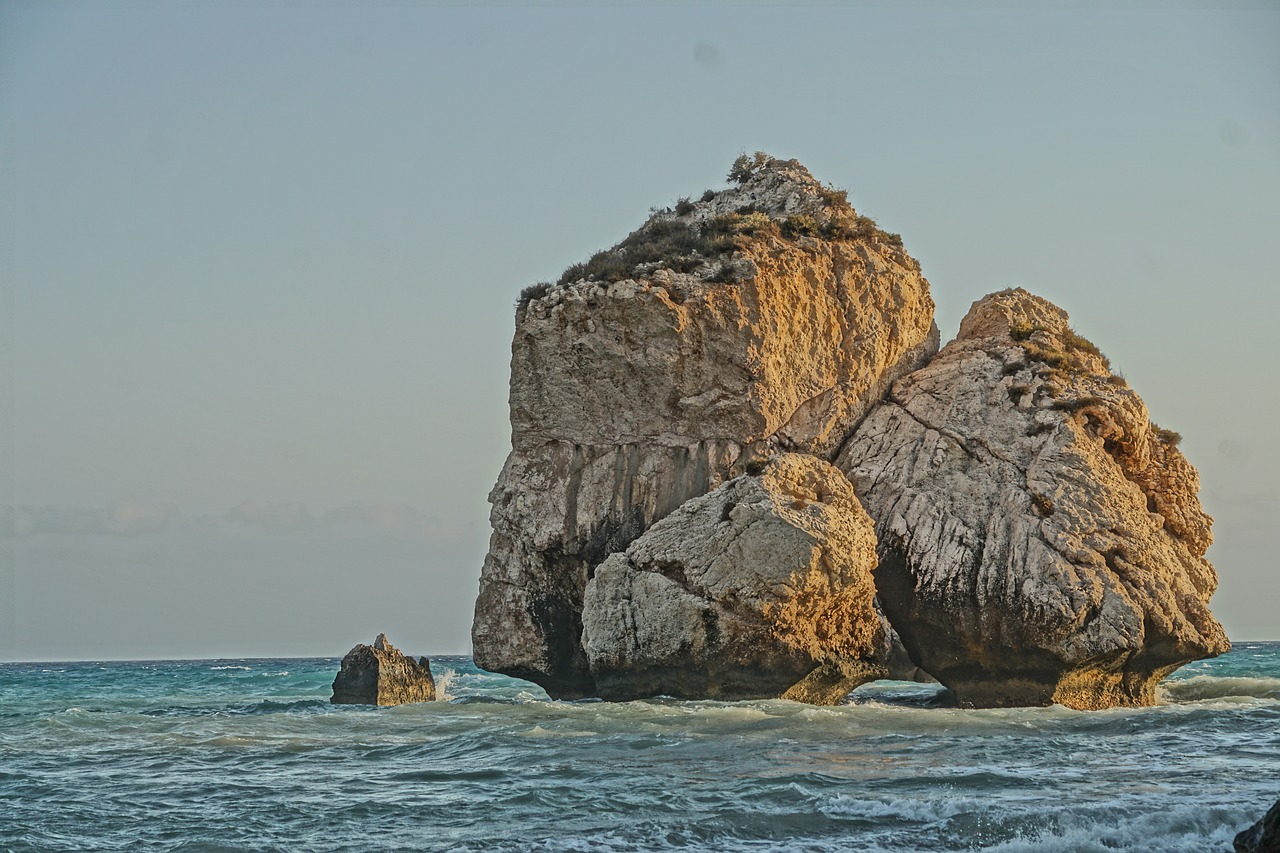 rock aphrodite sea free photo