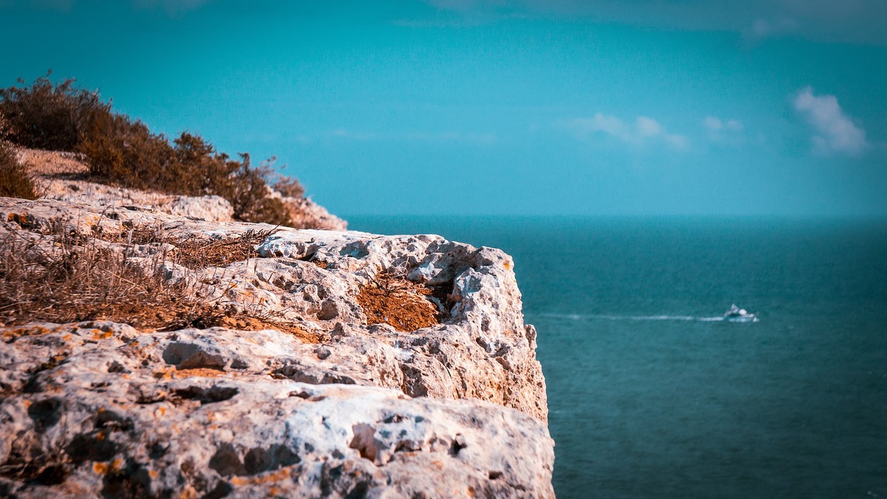 rock cliff beach free photo