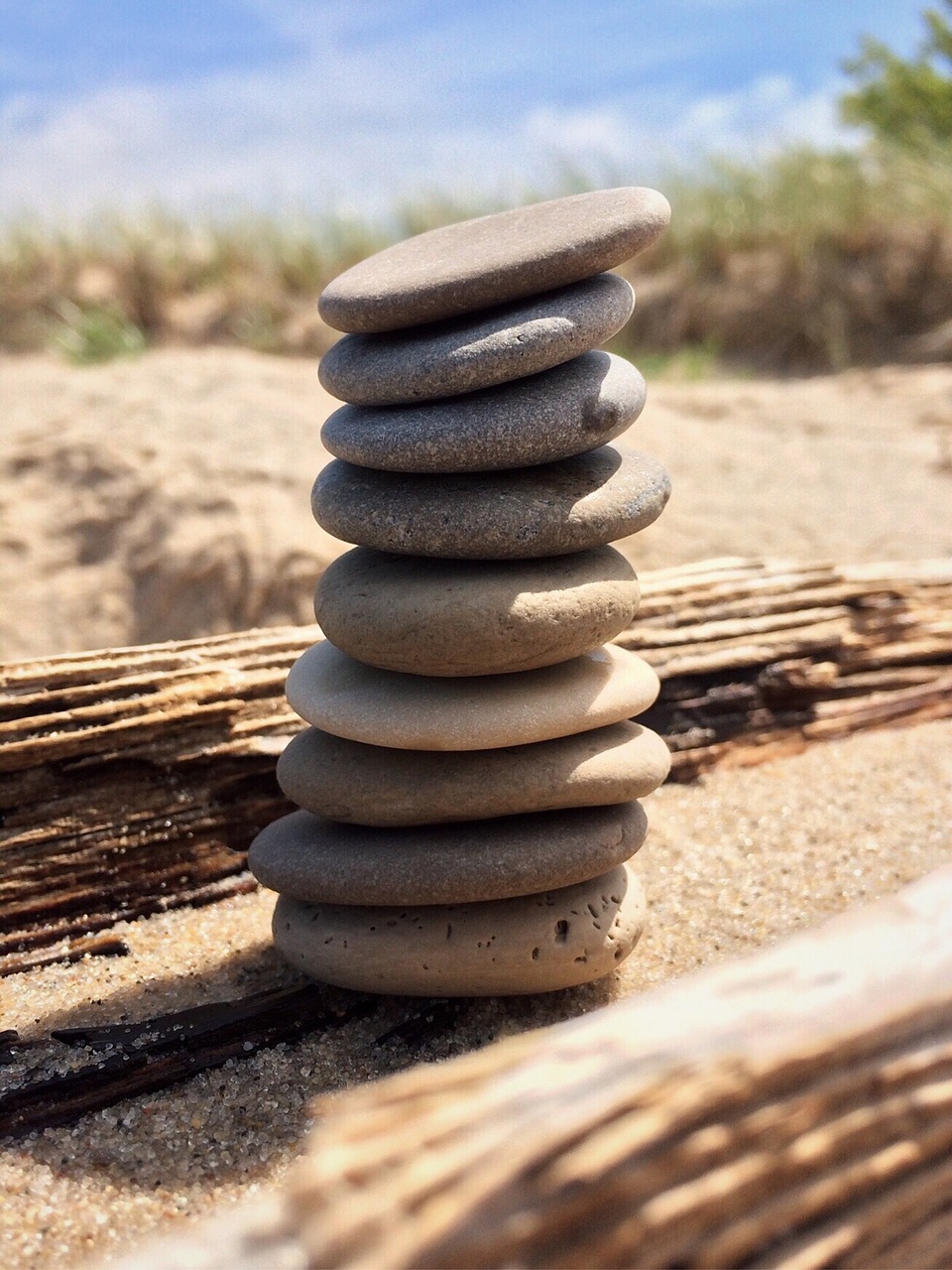 rock balance nature free photo